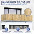 Folie paravan pentru balcon si gradina Bamboo, Maximex, 500x85 cm, PVC/poliamida, natur