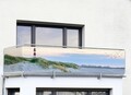 Folie paravan pentru balcon si gradina North Sea Coast, Maximex, 500x85 cm, PVC/poliamida, multicolor