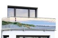 Folie paravan pentru balcon si gradina North Sea Coast, Maximex, 500x85 cm, PVC/poliamida, multicolor