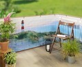 Folie paravan pentru balcon si gradina North Sea Coast, Maximex, 500x85 cm, PVC/poliamida, multicolor
