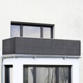 Folie paravan pentru balcon si gradina Anthrazit Uni, Maximex, 500x85 cm, PVC/poliamida, antracit/negru