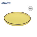 Set 6 farfurii desert Medeea, Art of Dining by Heinner, 20 cm, ceramica, galben/negru