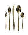 Set tacamuri 20 piese, Stretch Gold, Brandani, inox, auriu