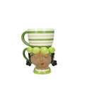 Set 2 cesti, Lime Double Lady, Brandani, 10.5x17.5 cm, dolomit