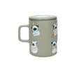 Cana cu infuzor si capac, Dogs, Brandani, 8x11.5 cm, portelan New Bone China/inox