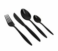 Set tacamuri 16 piese, Stretch Black, Brandani, inox, negru