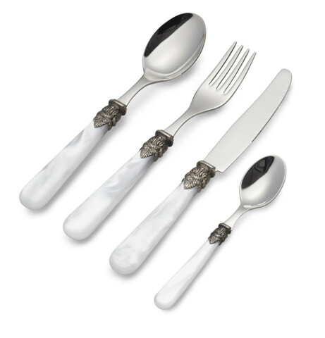 Set tacamuri 16 piese, Mother Of Pearl, Brandani, inox, perla