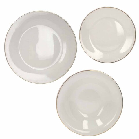 Serviciu de masa 18 piese, Punto Oro, Brandani, portelan, auriu