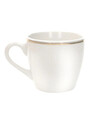 Set 2 cesti cu farfurie pentru cafea, Punto Oro, Brandani, 12x6 cm, portelan