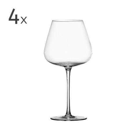 Set 4 pahare de vin, Smooth, Brandani, 8x23.5 cm, sticla