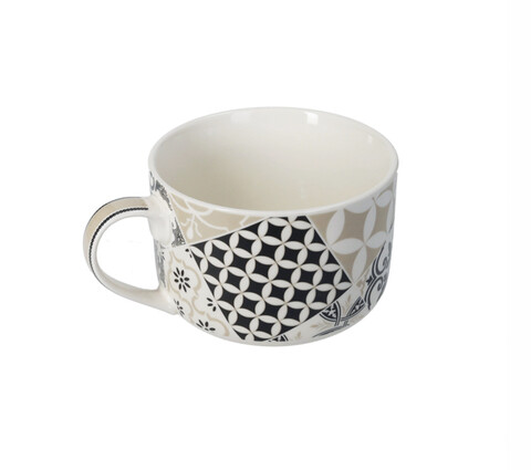 Cana mic dejun, Alhambra, Brandani, 12.5x9 cm, 450 ml, portelan New Bone China