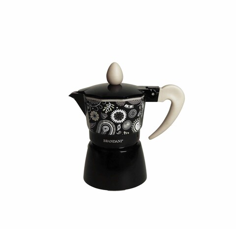Cafetiera filtru 1 ceasca, Shanti Black, Brandani, 12x7x13 cm, aluminiu