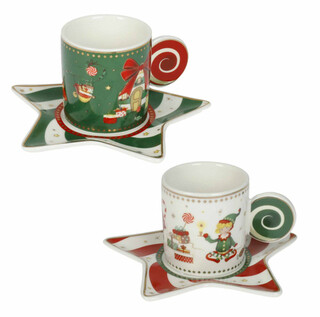 Set cesti cafea White Green
