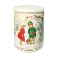 Recipient cu capac, Cuccioli Romantic Kids, Brandani, 10x14.5 cm, portelan New Bone China
