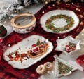 Platou servire, Christmas, Brandani, 20x20 cm, portelan New Bone China