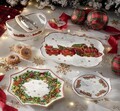 Platou servire, Christmas, Brandani, 17 cm, portelan New Bone China