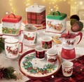 Set 4 cesti de cafea, Christmas, Brandani, 6x6 cm, portelan New Bone China