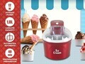 Aparat de facut inghetata si sorbet Beper, 12 W, 20x23 cm, ABS, rosu