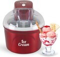 Aparat de facut inghetata si sorbet Beper, 12 W, 20x23 cm, ABS, rosu