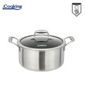 Oala cu capac Titanium3, Cooking by Heinner, 20x10 cm, 2.8 L, inox/sticla, argintiu