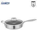 Tigaie adanca Titanium3, Cooking by Heinner, 24x6.5 cm, 2.7 L, inox/sticla, argintiu