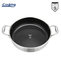 Cratita cu capac Titanium3, Cooking by Heinner, 30x7.8 cm, 4.8 L, inox/sticla, argintiu