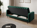 Canapea extensibila 3 locuri ELTAP, Roneyy, 212x89x86 cm, lemn/poliester, verde