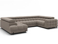 Coltar extensibil stanga 3 locuri ELTAP, LT-18SO, Fectory, 346x205x93 cm, lemn/poliester, bej inchis