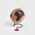 Glob pamantesc decorativ Kesdo, Homla, 15 cm, otel/pluta, maro/negru