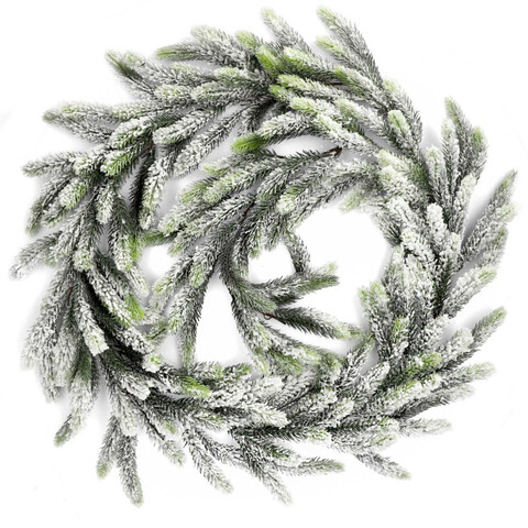 Ghirlanda decorativa Dula, Homla, 190x15 cm, plastic, alb/verde