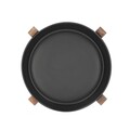 Bol salata Fincan, Homla, 32 cm, portelan/lemn, negru/natur