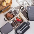 Cutie pentru pranz B2 Mesa, Homla, 2 L, plastic/inox/silicon, bej/gri