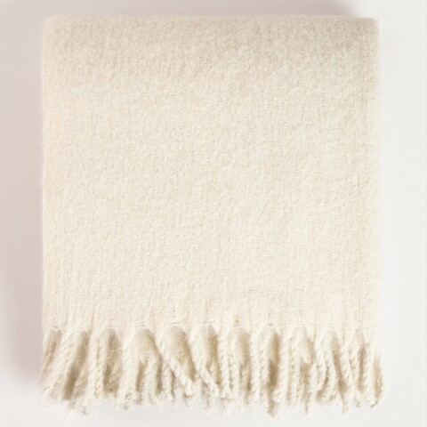 Patura Tain, Homla, 150x200 cm, poliester/lana, ecru