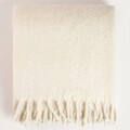 Patura Tain, Homla, 150x200 cm, poliester/lana, ecru