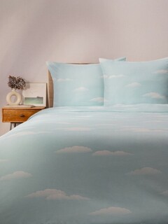 200x220 cm, Albastru;Alb