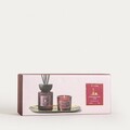 Set difuzor de parfum si lumanare Desire, Homla, 100 ml, 65 gr, sticla, rosu