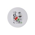 Platou pentru servire Pizza Recipe, Bormioli, Ø33 cm, opal, multicolor