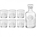 Set whisky Officina, Bormioli, 7 piese, 1000 ml/300 ml, sticla