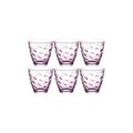 Set 6 pahare de apa Flora, Bormioli, 260 ml, sticla, lila