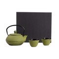 Set ceainic cu 2 cesti Modig, Homla, 800 ml, fonta, verde