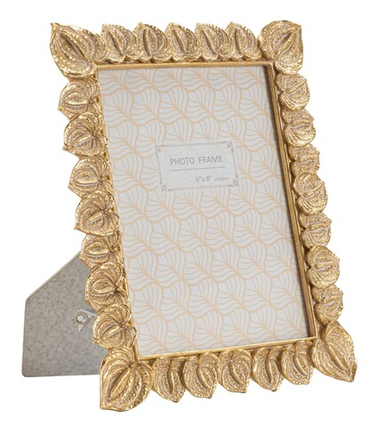 Rama foto Anthurium, Mauro Ferretti, 15x20 cm, polirasina/sticla, auriu