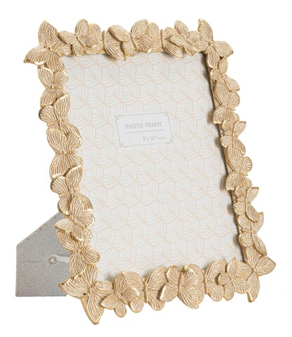 Rama foto Farfalle, Mauro Ferretti, 20x25 cm, polirasina/sticla, auriu