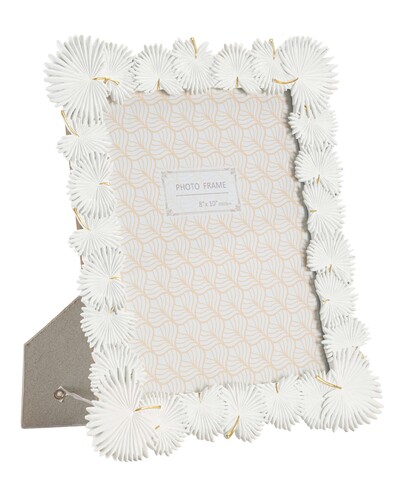 Rama foto Palm Leaf, Mauro Ferretti, 20x25 cm, polirasina/sticla, alb