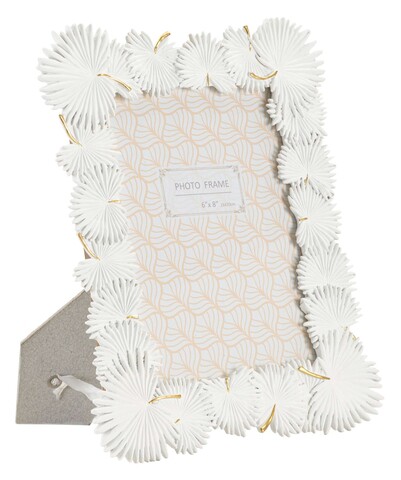Rama foto Palm Leaf, Mauro Ferretti, 15x20 cm, polirasina/sticla, alb