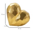 Vaza decorativa Heart, Mauro Ferretti, 19x9x18 cm, polirasina, auriu