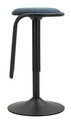 Scaun de bar Destiny, Mauro Ferretti, 41x61 cm, inaltime reglabila, fier/poliester, negru/albastru