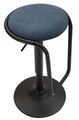 Scaun de bar Destiny, Mauro Ferretti, 41x61 cm, inaltime reglabila, fier/poliester, negru/albastru
