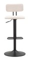 Set 2 scaune de bar Lift High White, Mauro Ferretti, 41x47.5x85 cm, inaltime ajustabila, fier/poliester, negru/alb
