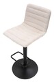 Set 2 scaune de bar Lift High White, Mauro Ferretti, 43x49.5x85.5 cm, inaltime ajustabila, fier/poliester, negru/alb