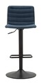 Set 2 scaune de bar Lift High Navy, Mauro Ferretti, 43x49.5x85.5 cm, inaltime ajustabila, fier/poliester, negru/albastru